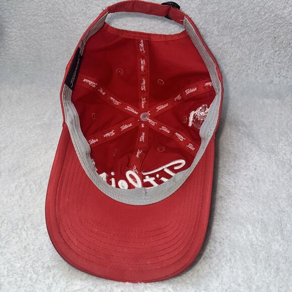 Titleist Hat Cap Strap Back Red Golf Embroidered A Flex Preppy Casual Essential - Picture 6 of 8